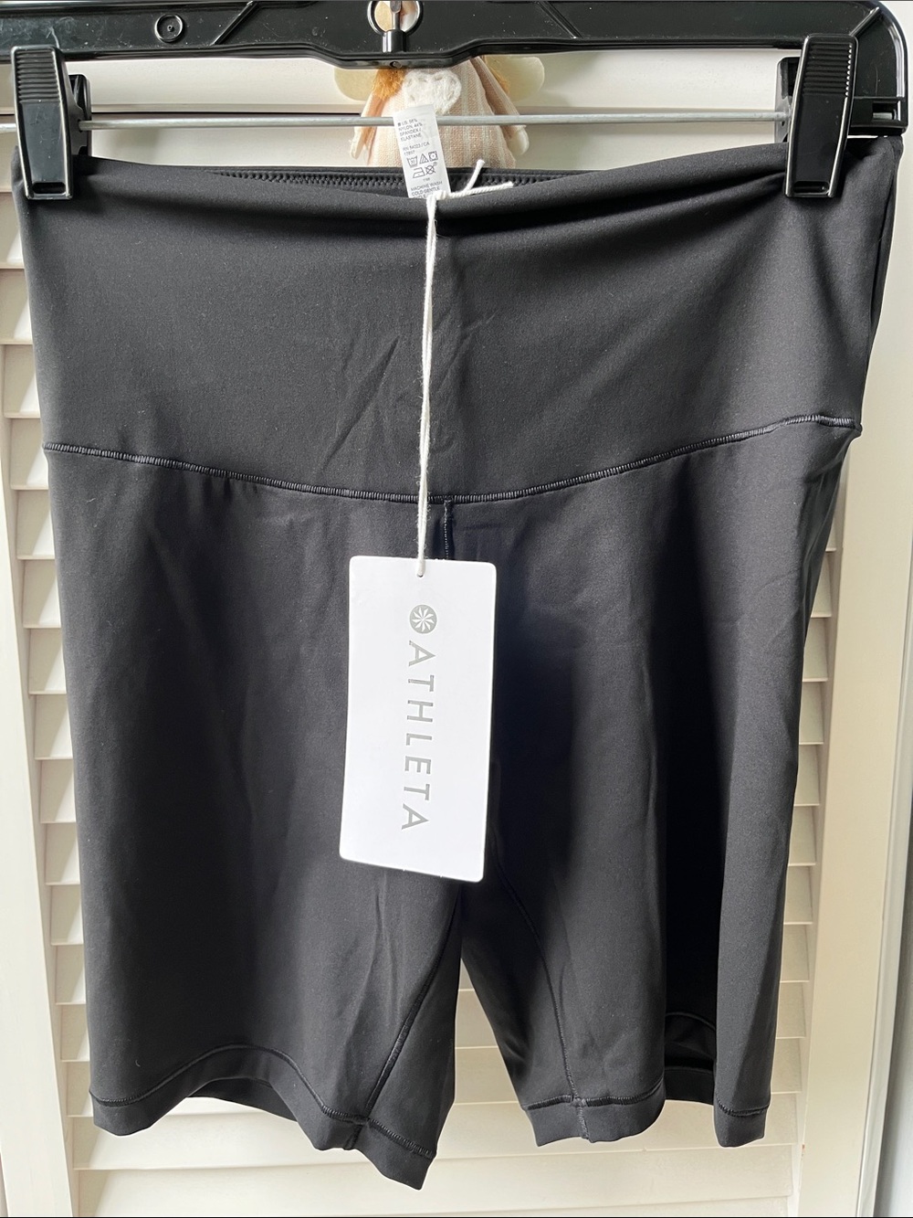 NWT Black Athleta Biker Shorts size Small